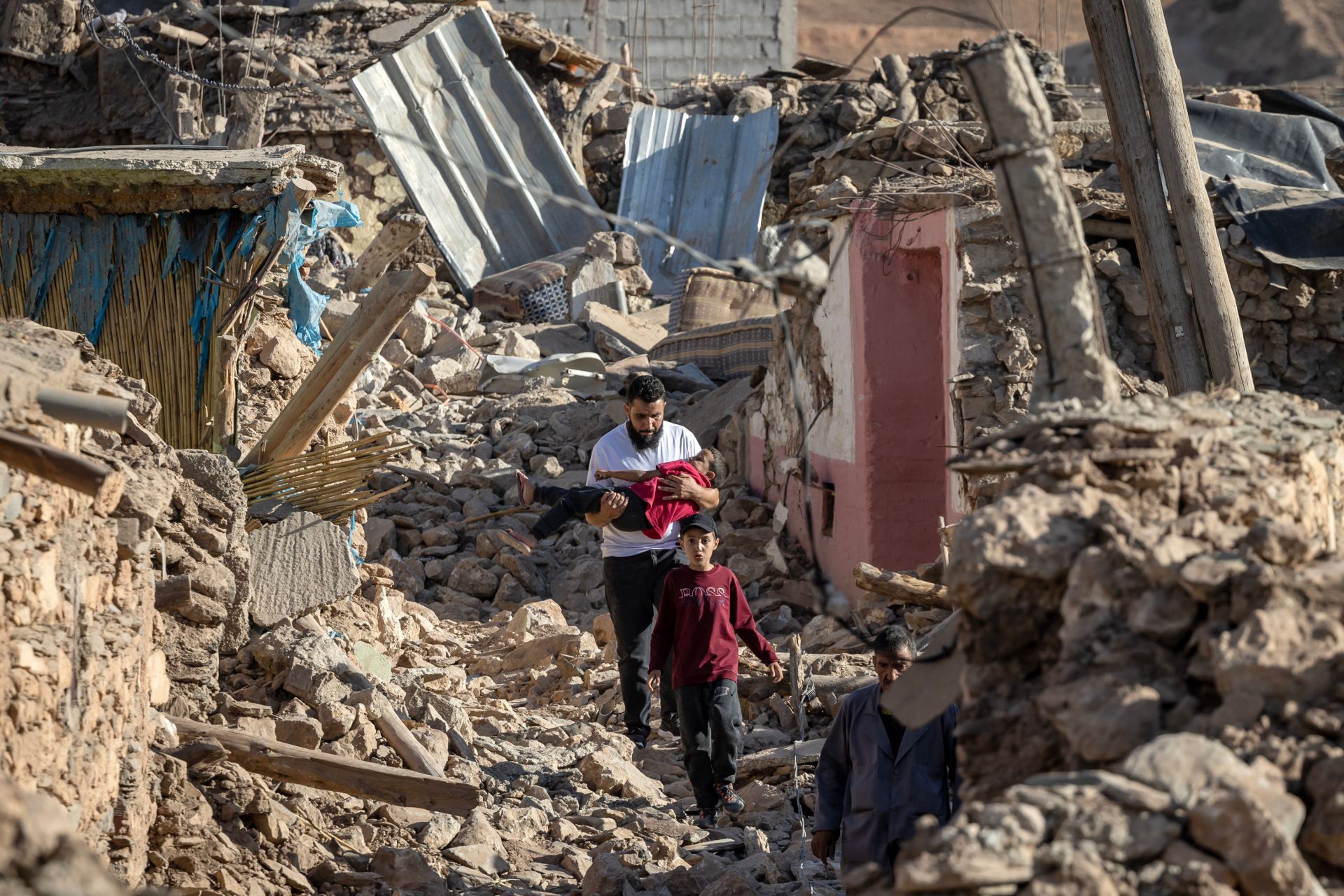 Tragische beelden na de aardbeving in Marokko