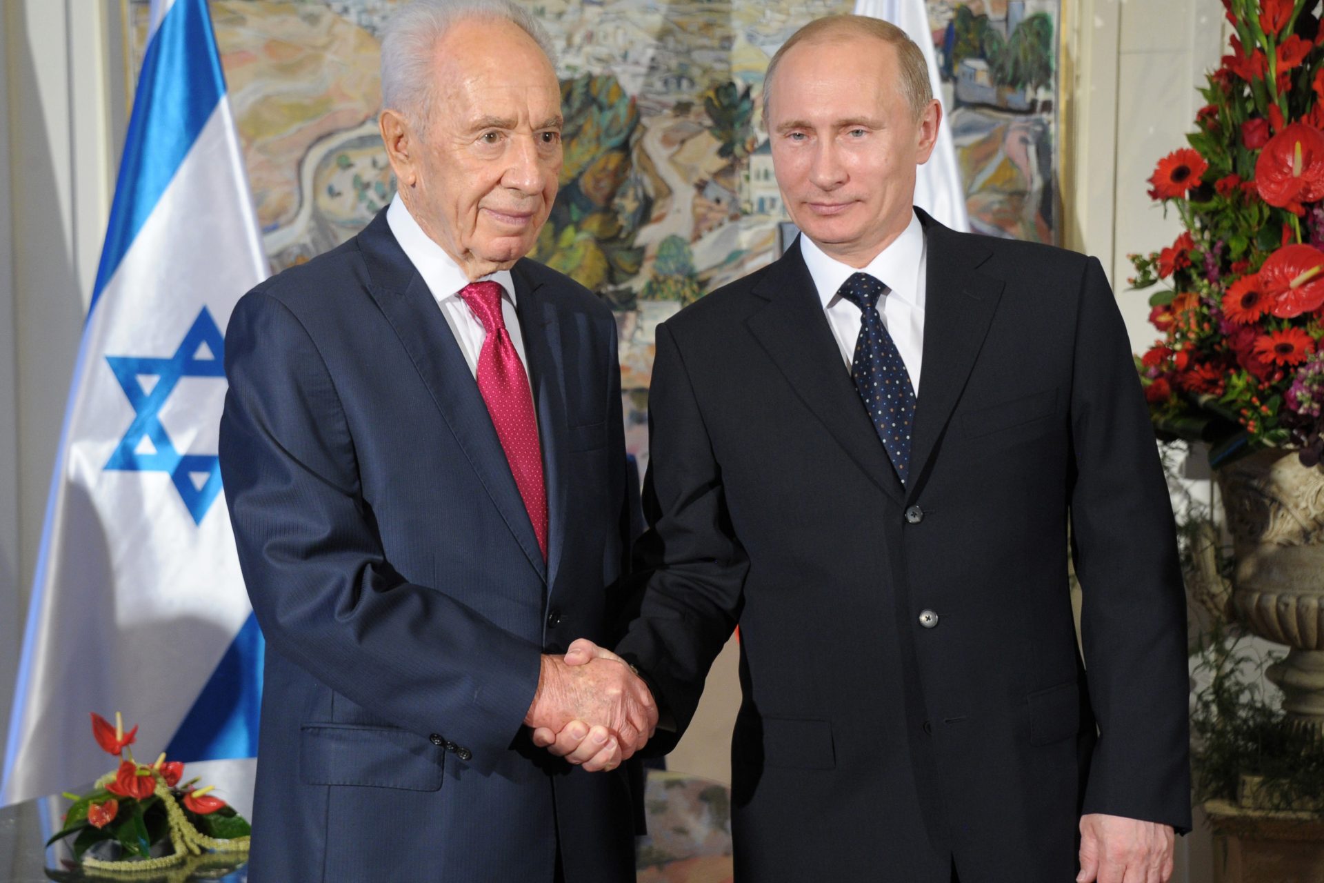 L'ex presidente israeliano Simon Peres 