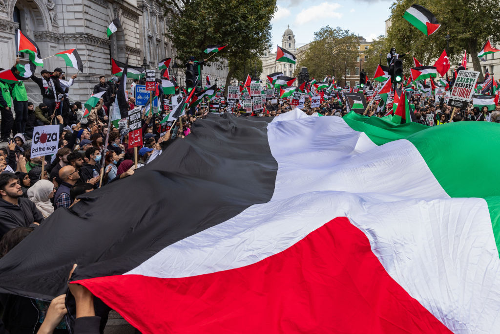 Waving a Palestinian flag could be considered illegal in the UK