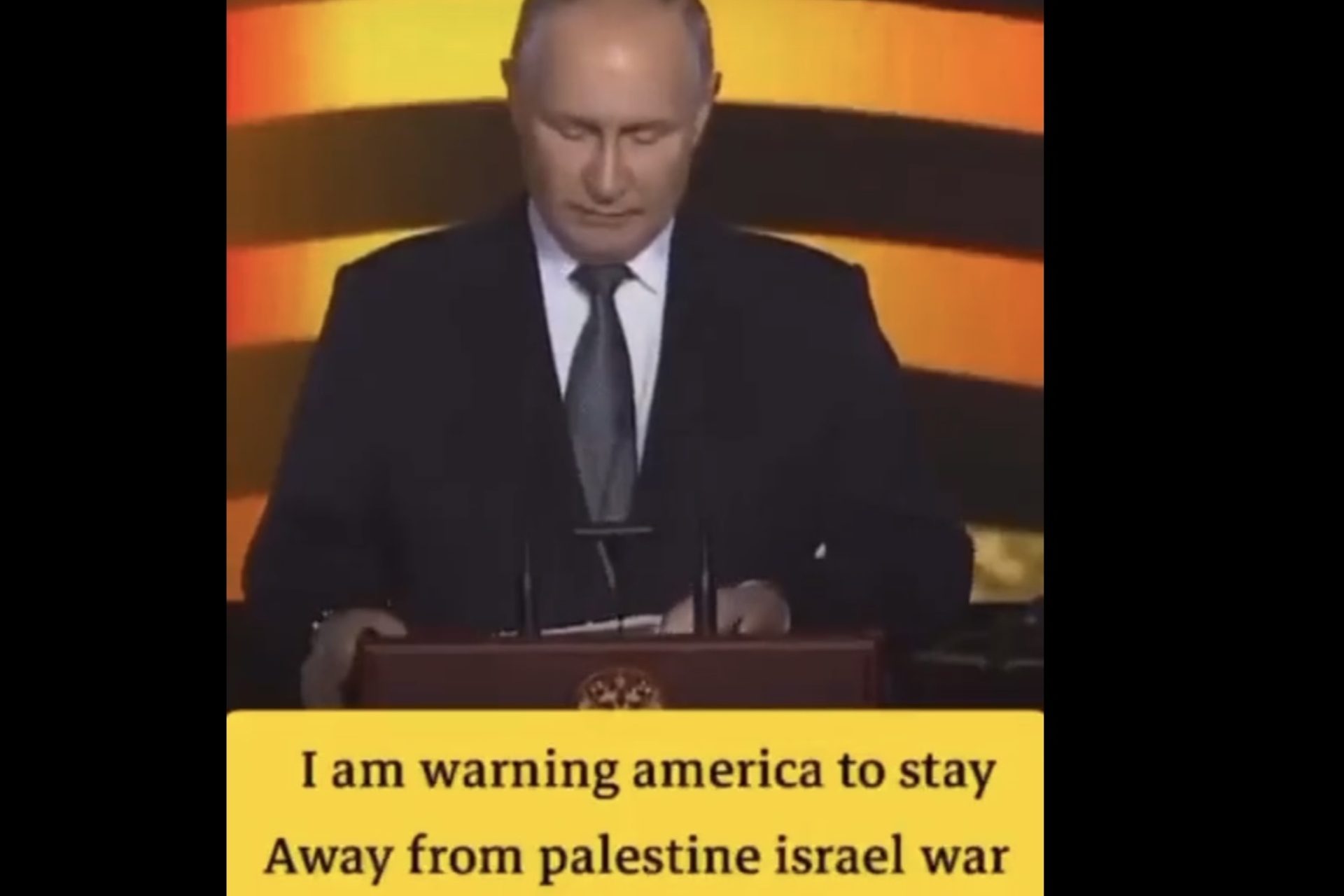 Videos of Putin with fake English captions 