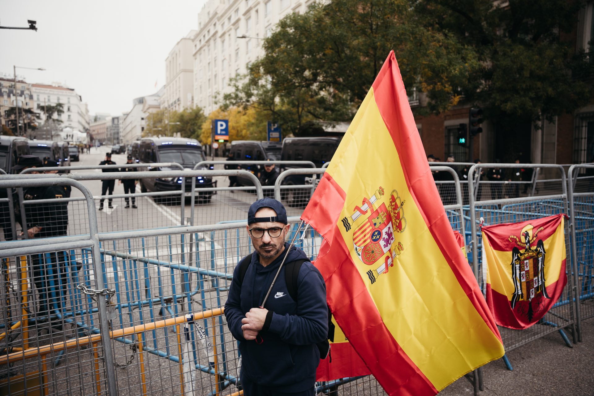 Otro manifestante el día de la investidura