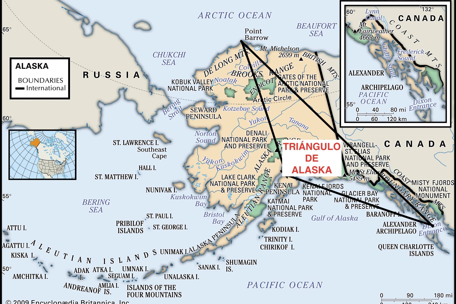 Onde fica o Triângulo do Alasca?