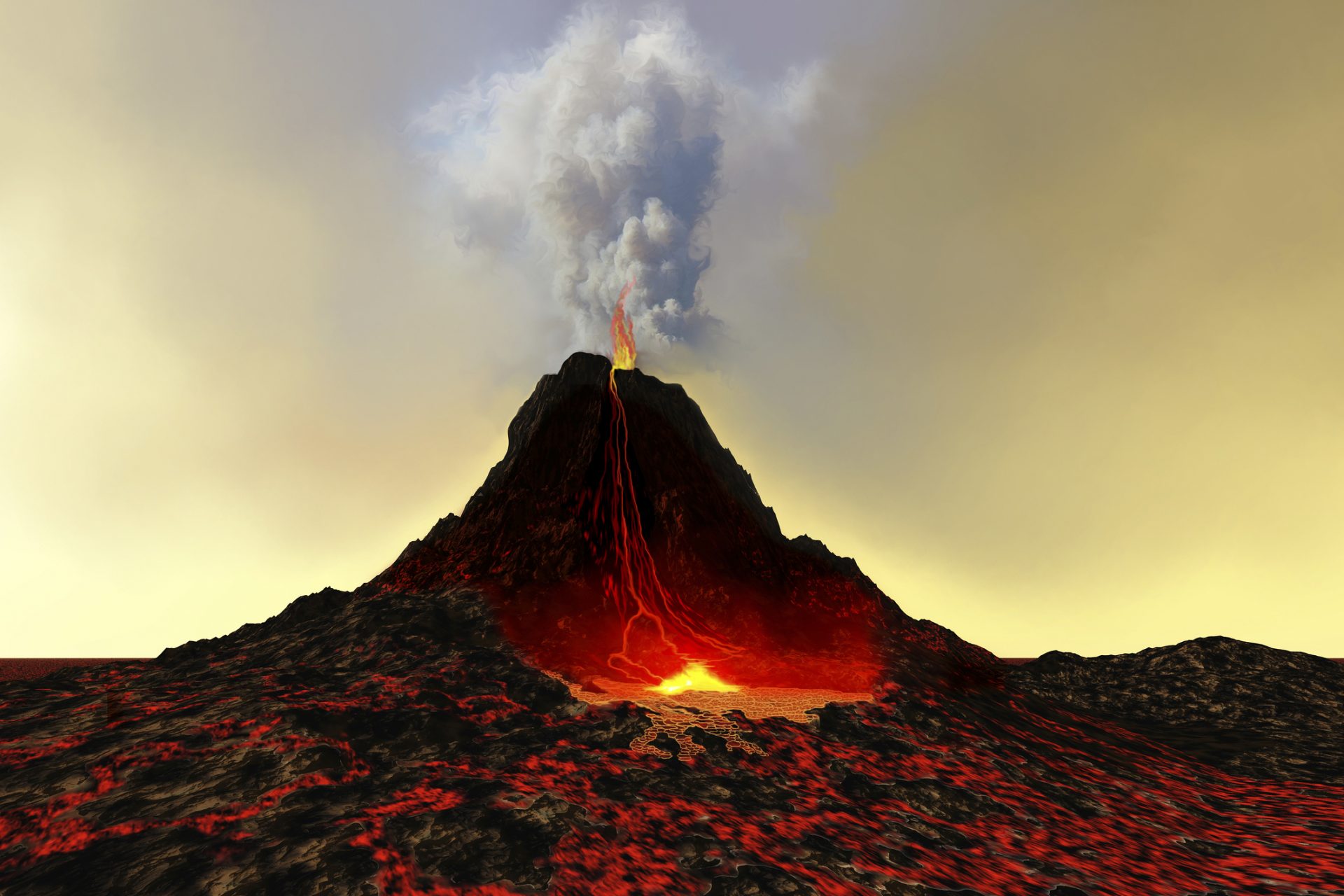 Les éruptions volcaniques en cause