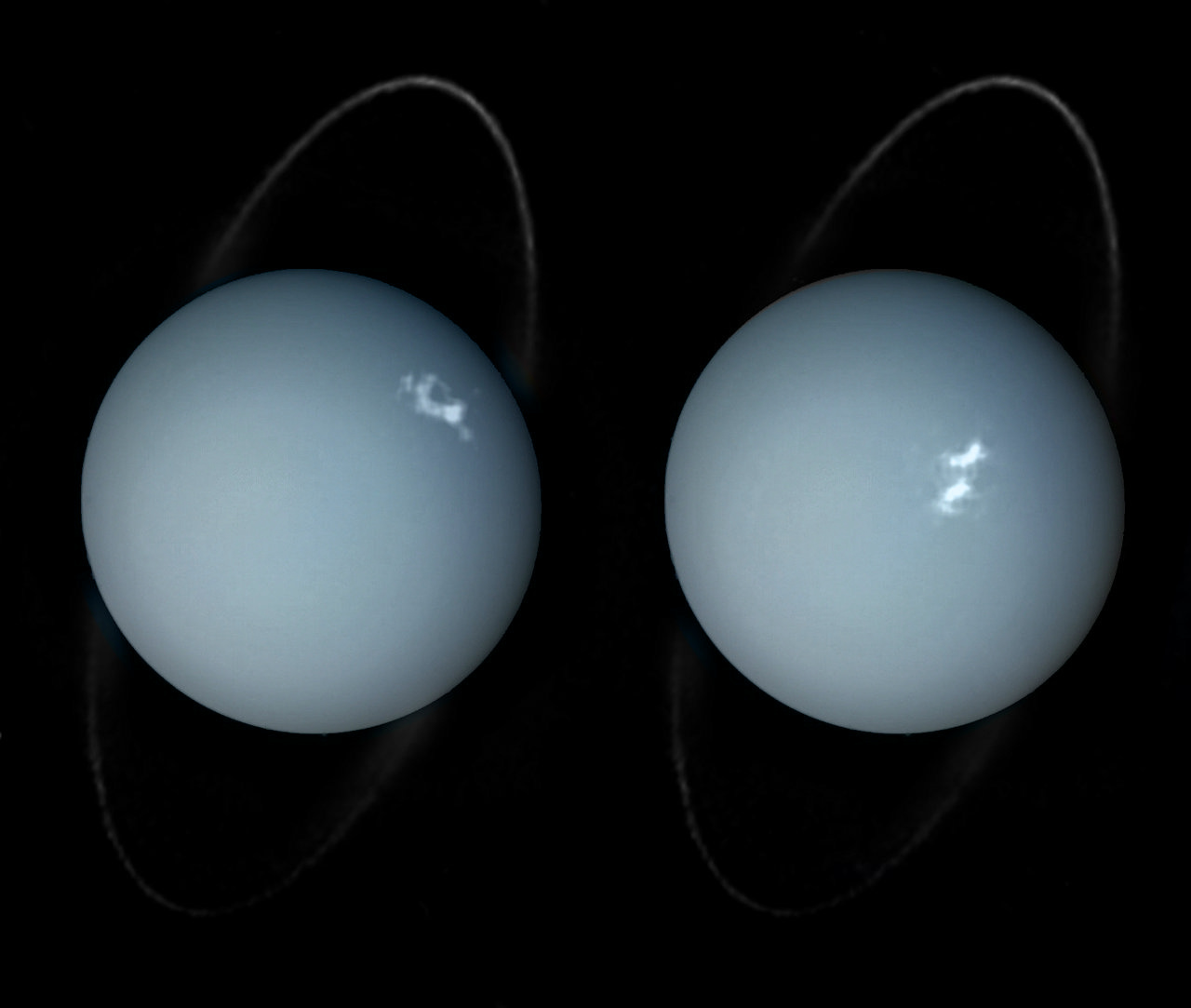 Uranus is hazy from all the extra methane gas 