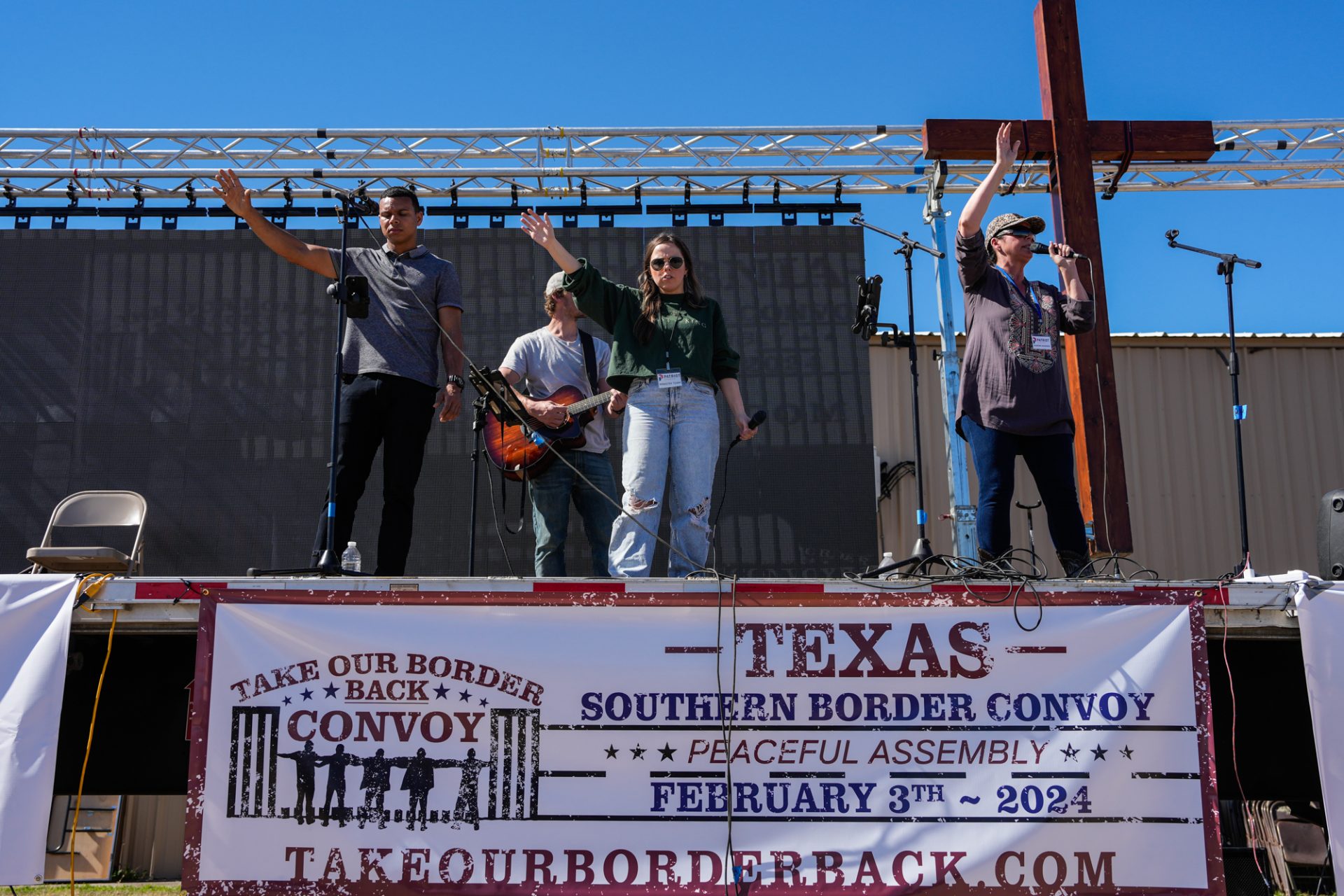 Eine Trump-Kundgebung, ohne Trump: Konservative fordern Grenzsicherheit in Texas