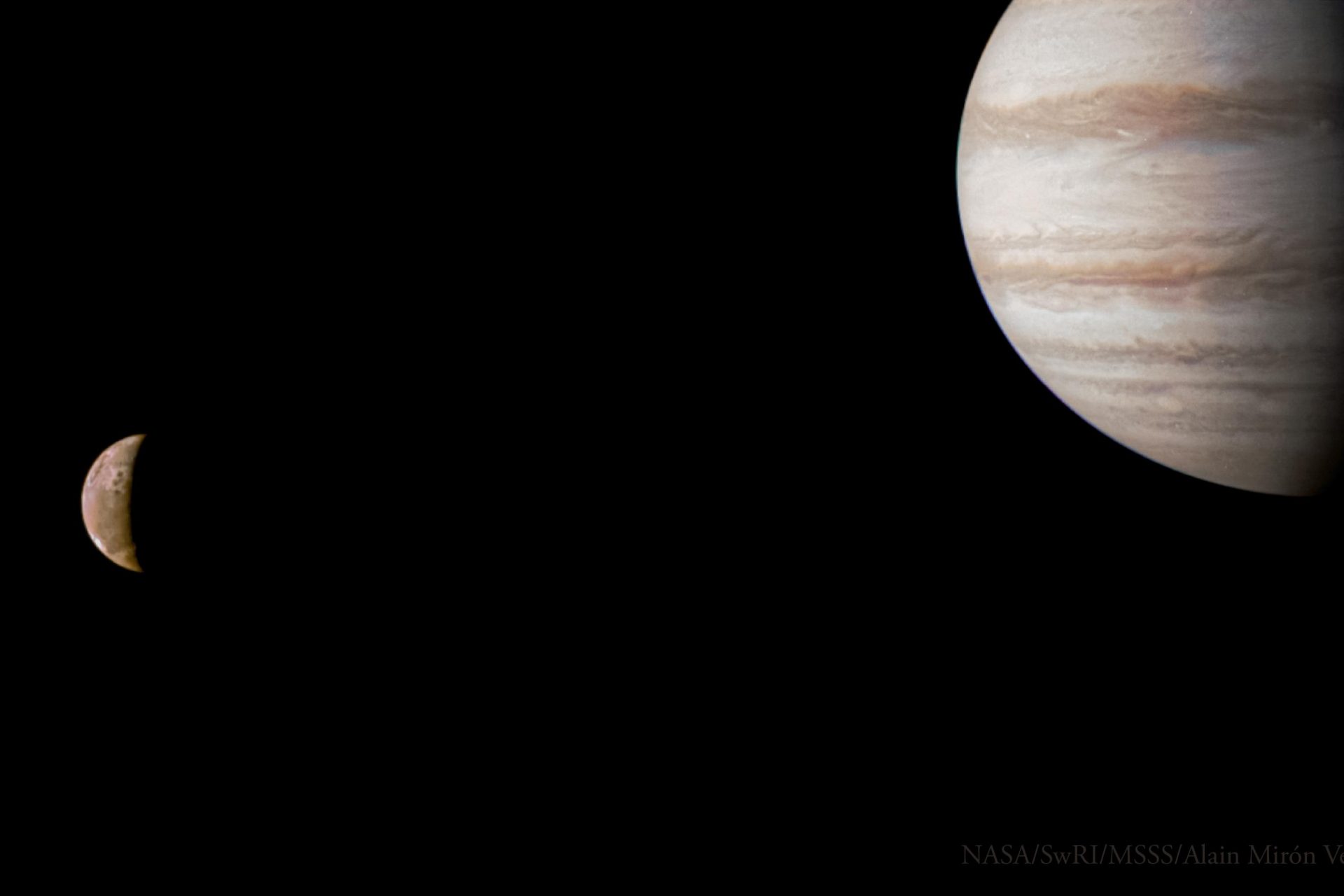 L'une des nombreuses lunes de Jupiter
