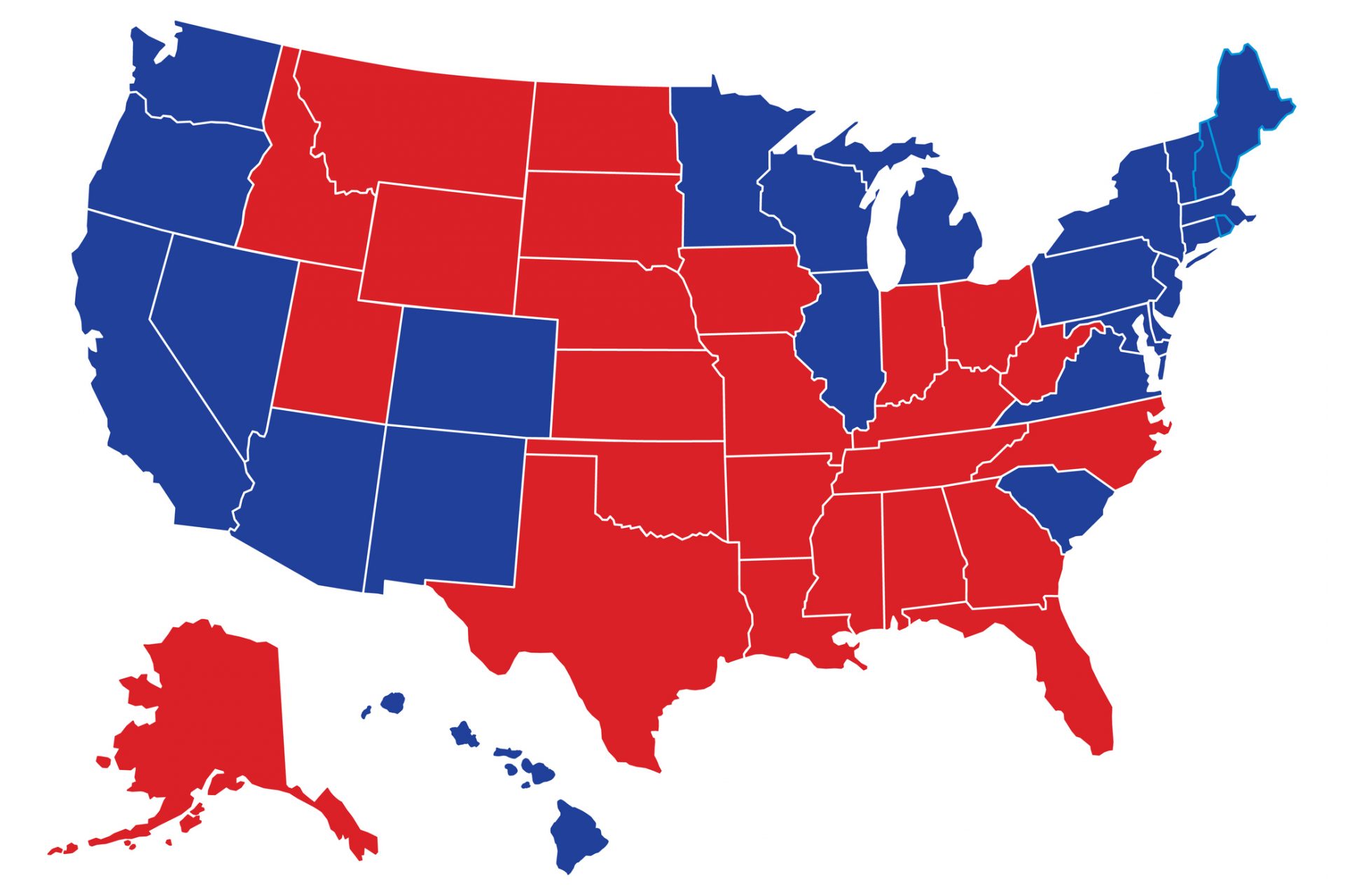 Red states were more likely to be supporters 