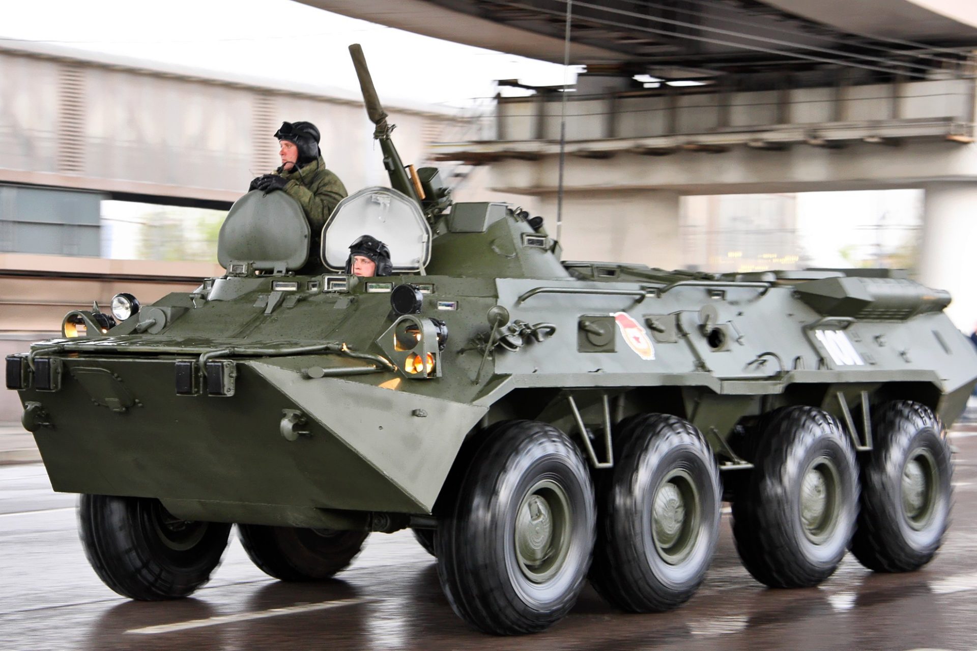 Het Russische voertuig was een BTR-82A