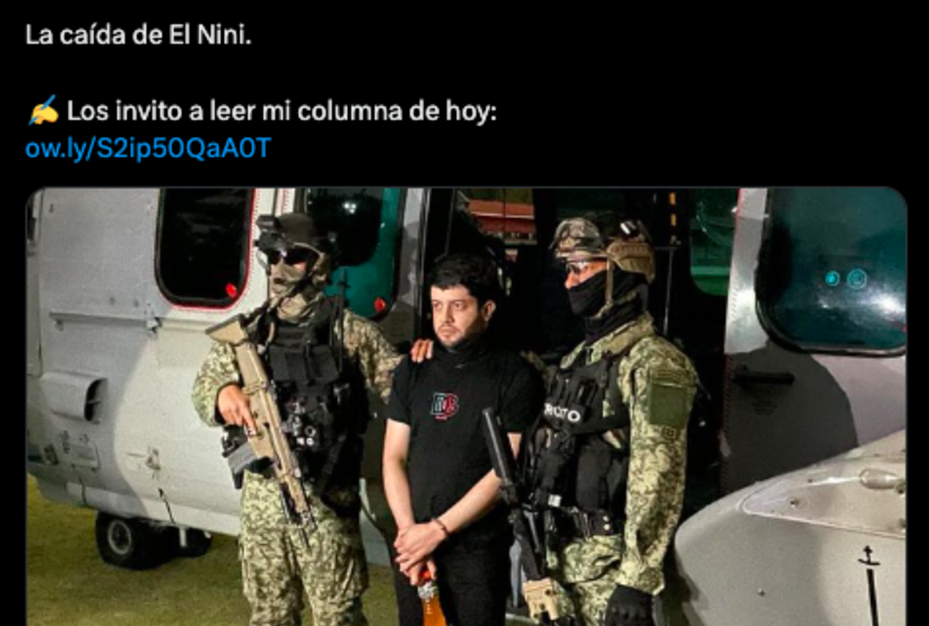 Detenido el pasado noviembre