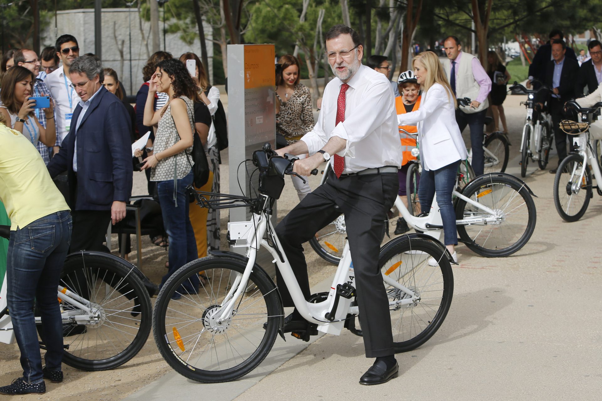 Rajoy impulsaba el uso de la bici