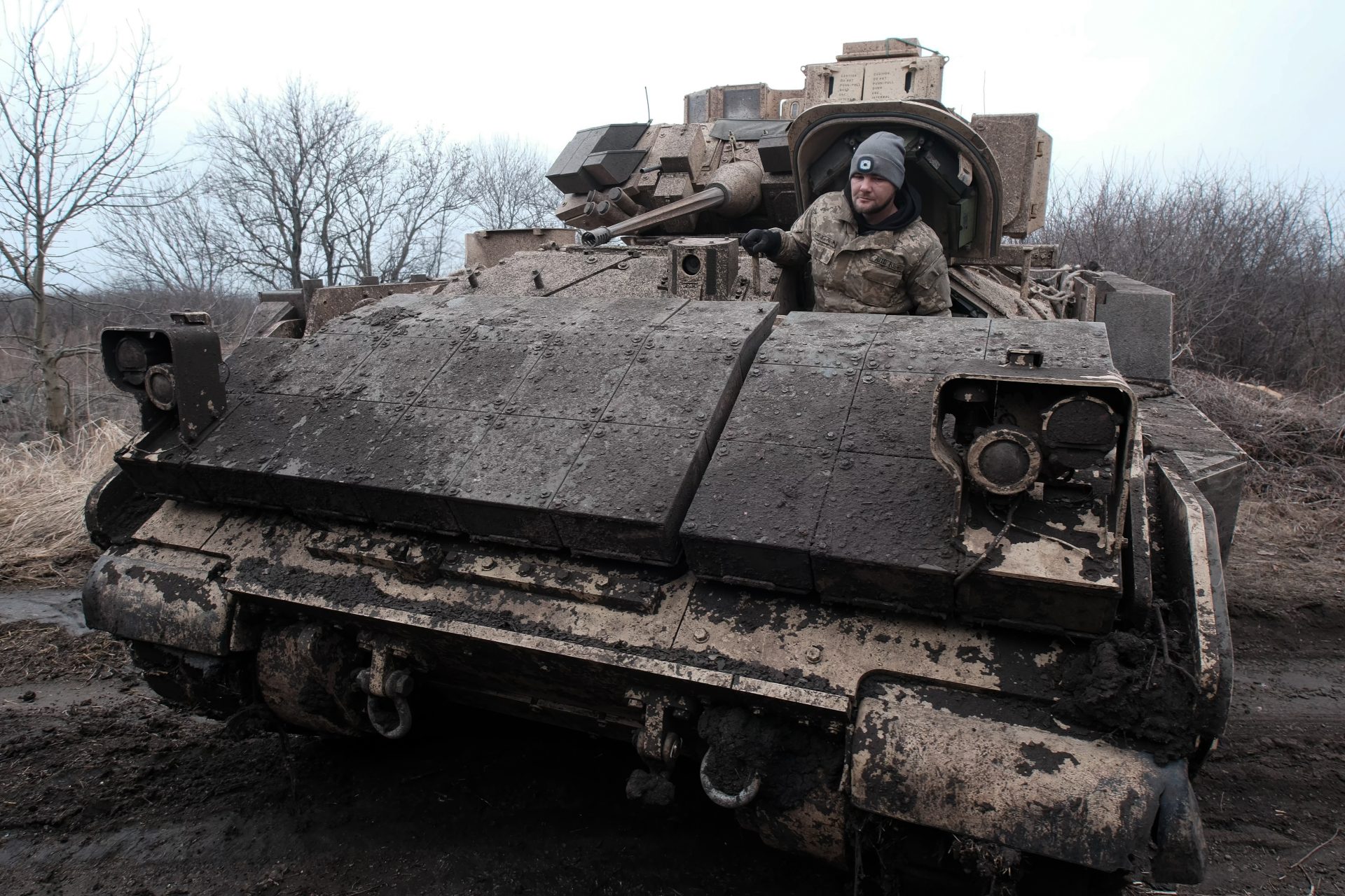 Intense action: Ukraine's M2 Bradley battles two Russian adversaries