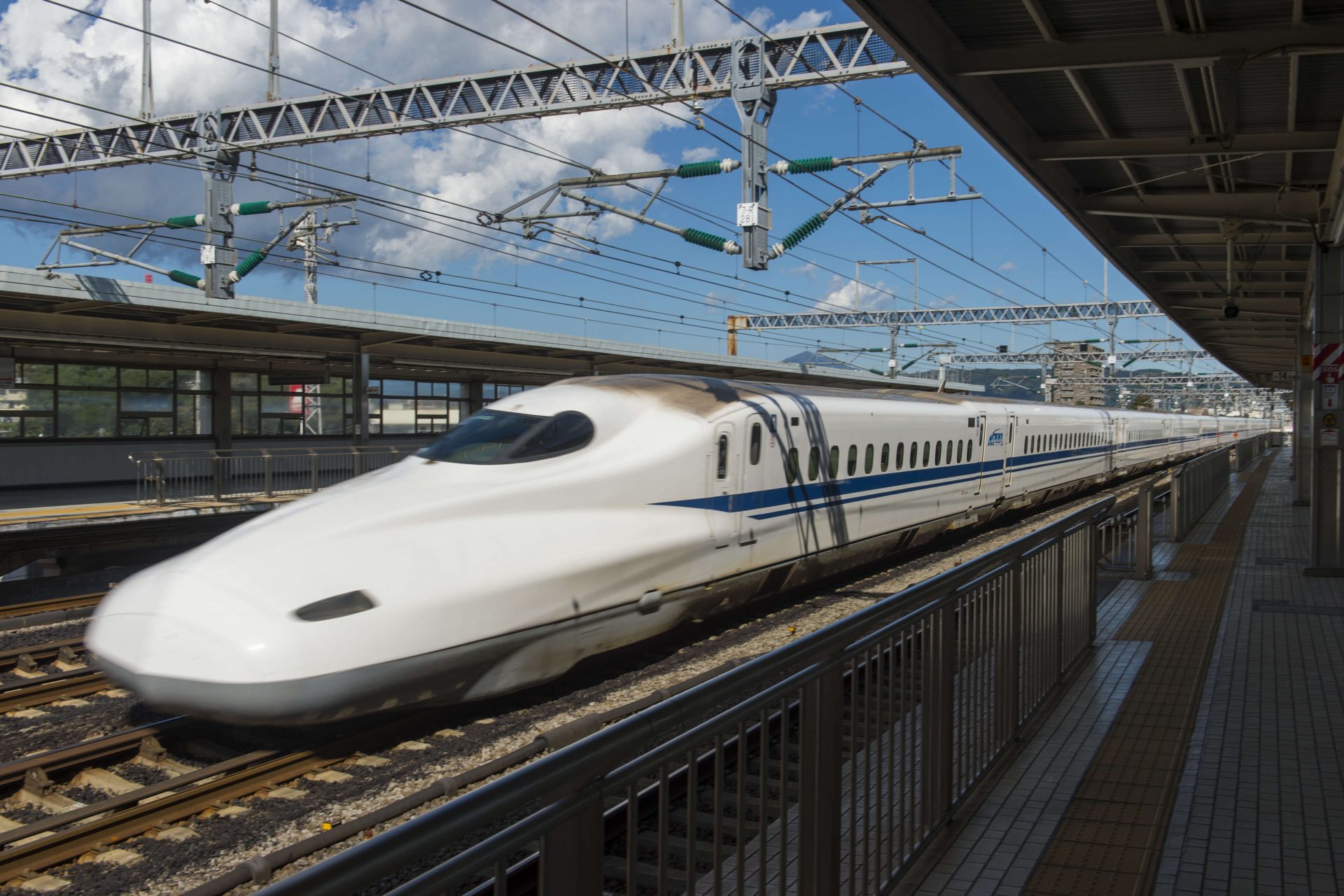 Two very fast Japanese trains