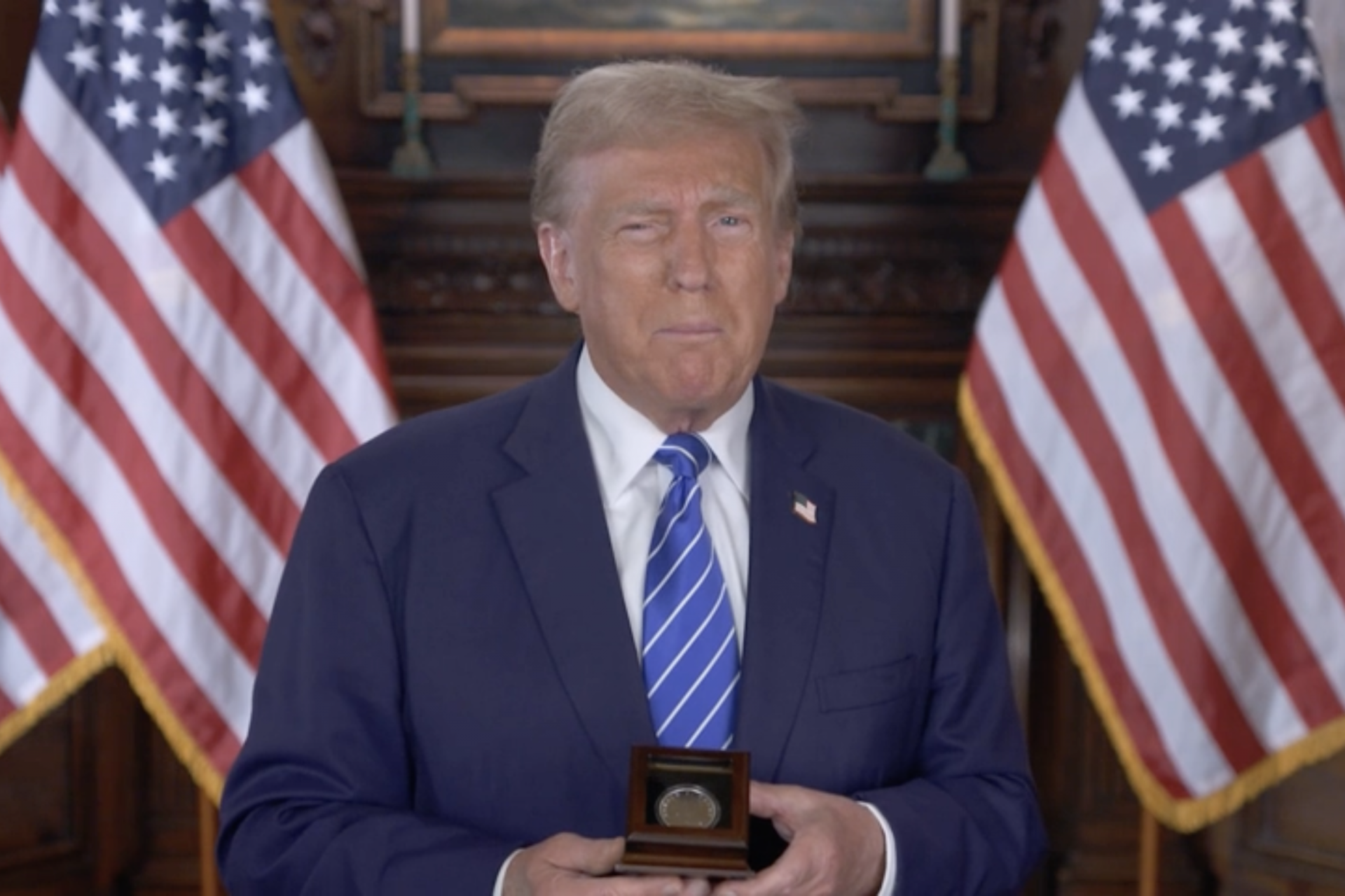 The President DJT First Edition Silver Medallion 