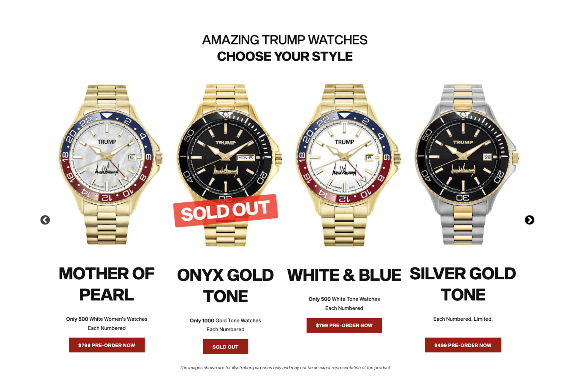 A cheaper watch is also for sale