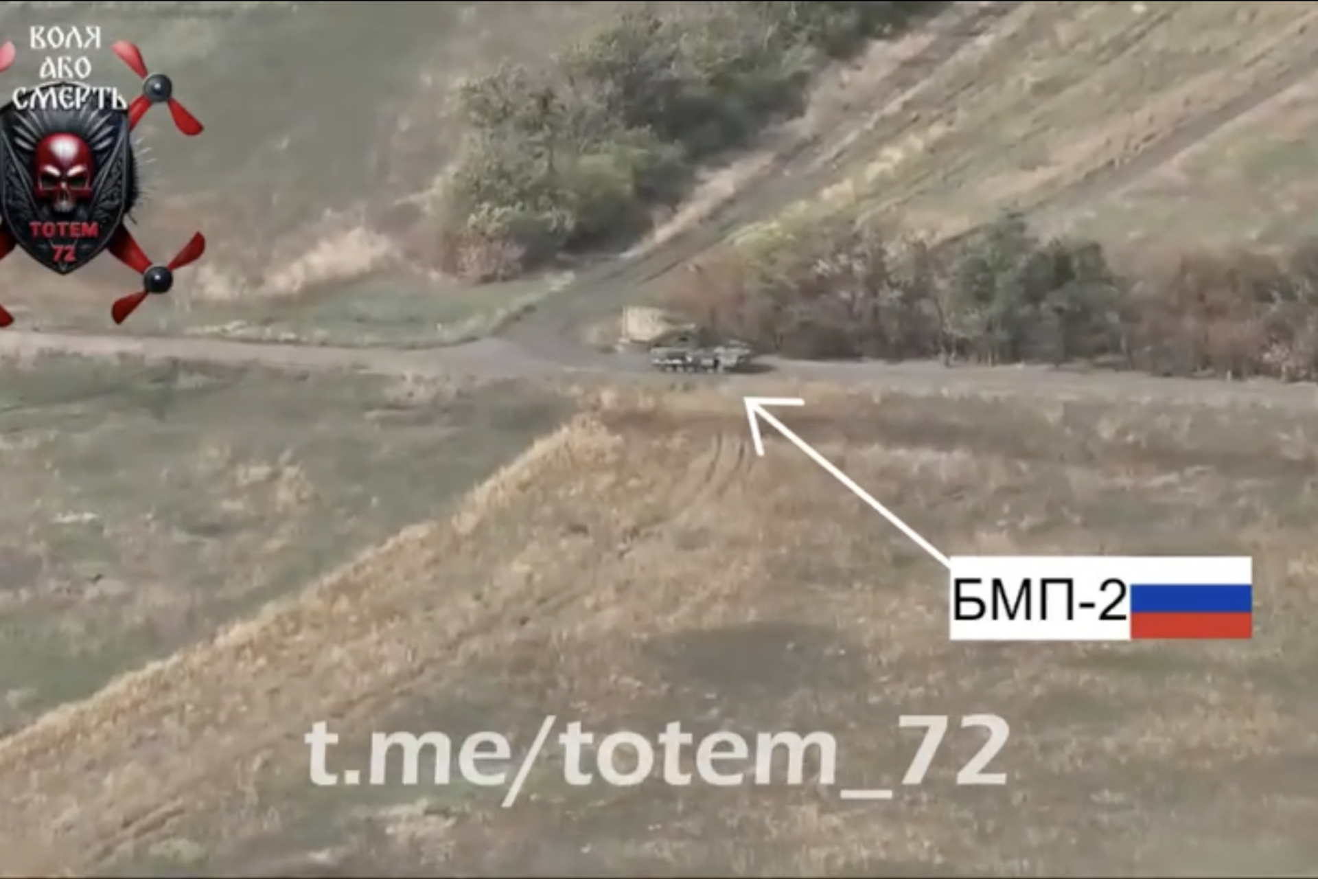 Two BMP-2s met on a road 