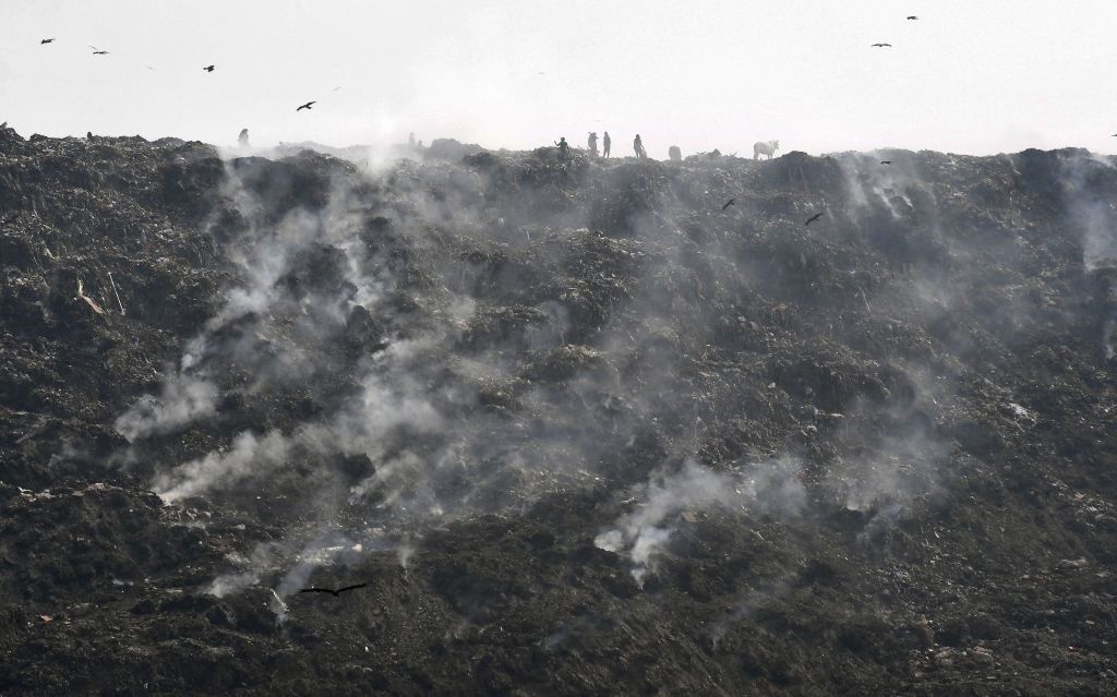 Pilhas de lixo incineradas na Índia envenenam moradores de Nova Déli