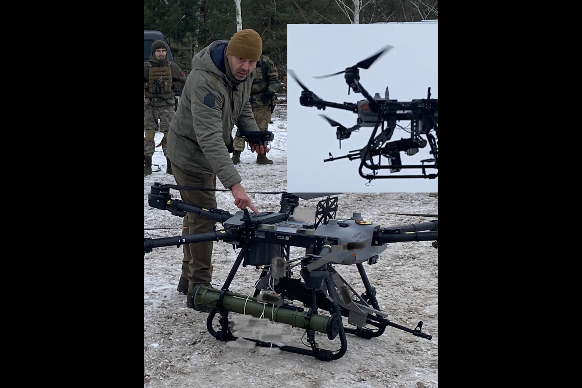 Not Ukraine's modified machine gun drone 