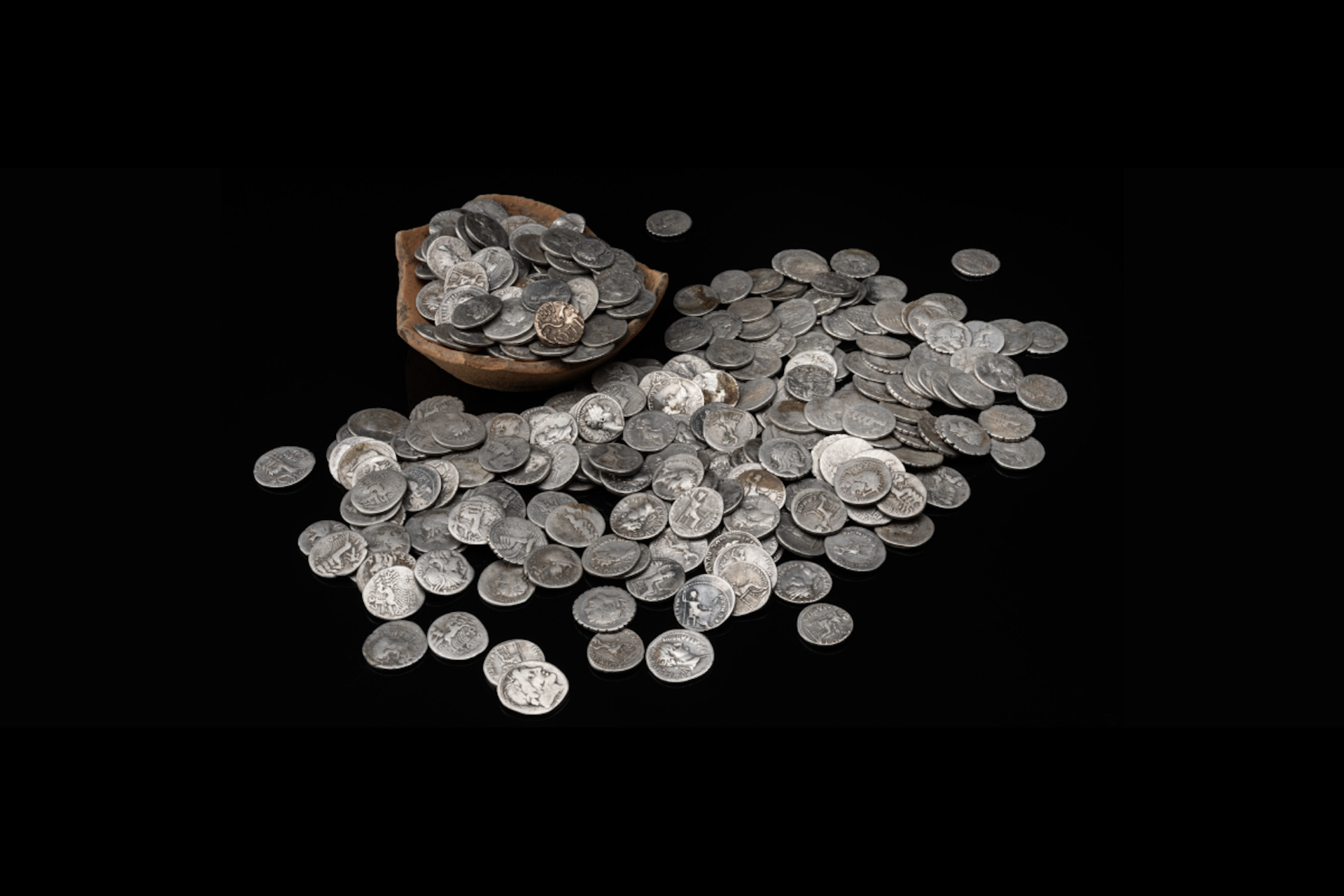 More than 1,350 coins were unearthed 