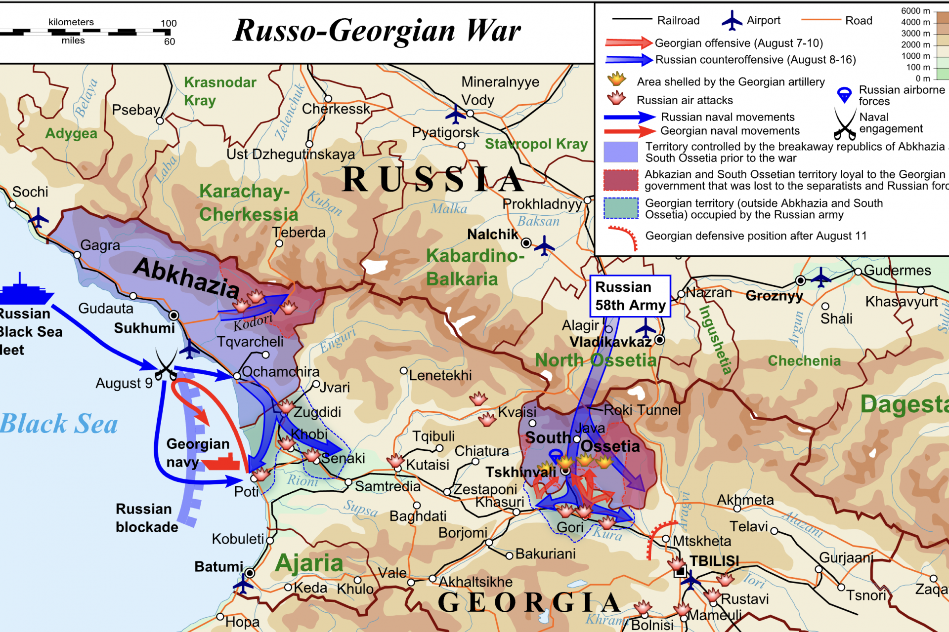 Pro-Russian breakaway provinces in Georgia