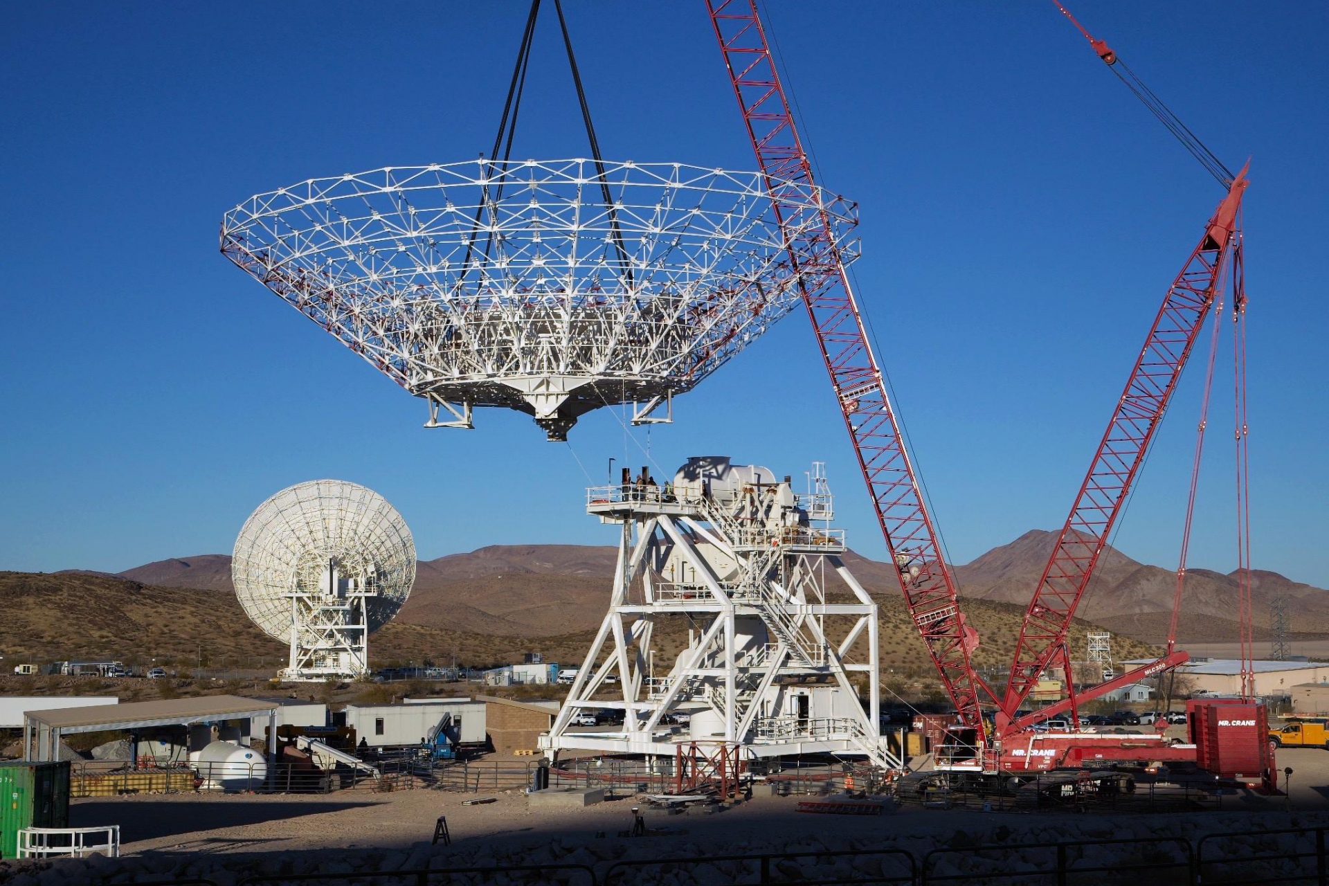 A 133-ton dish was installed 